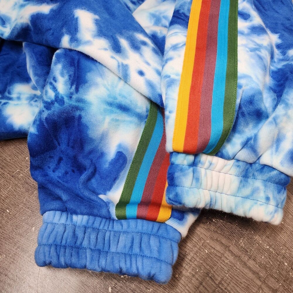 Farm Rio Tie Dye Rainbow Joggers Sweatpants High Rise Womens XS - Picture 8 of 13